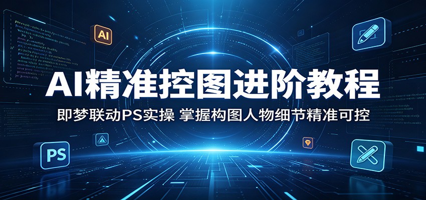 AI精准控图进阶教程：即梦联动PS实操，掌握构图人物细节精准可控-网创项目