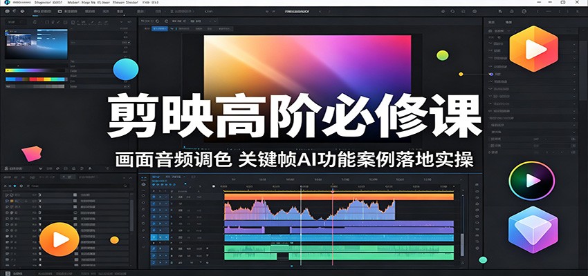 剪映高阶必修课：画面音频调色，关键帧AI功能案例落地实操-网创项目