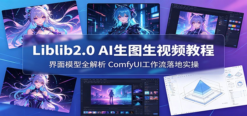 Liblib2.0 AI生图生视频教程：界面模型全解析，ComfyUI工作流落地实操-网创项目