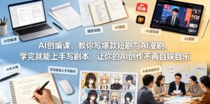 AI创编课，教你写爆款短剧与AI漫剧，学完就能上手写剧本，让你的AI创作不再自娱自乐(更新0521)-网创项目