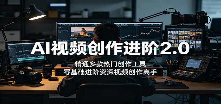 AI视频创作进阶2.0：精通多款热门创作工具，零基础进阶资深视频创作高手-网创项目