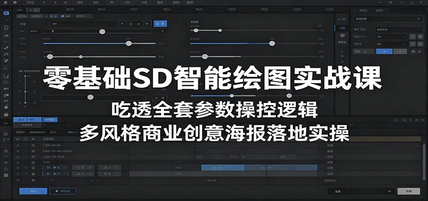 零基础SD智能绘图实战课：吃透全套参数操控逻辑，多风格商业创意海报落地实操-网创项目