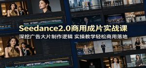 Seedance2.0商用成片实战课：深挖广告大片制作逻辑，实操教学轻松商用落地-网创项目