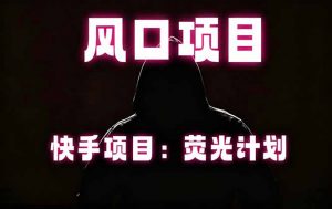 快手风口项目，荧光计划托管，长期稳定，适合批量做-网创项目