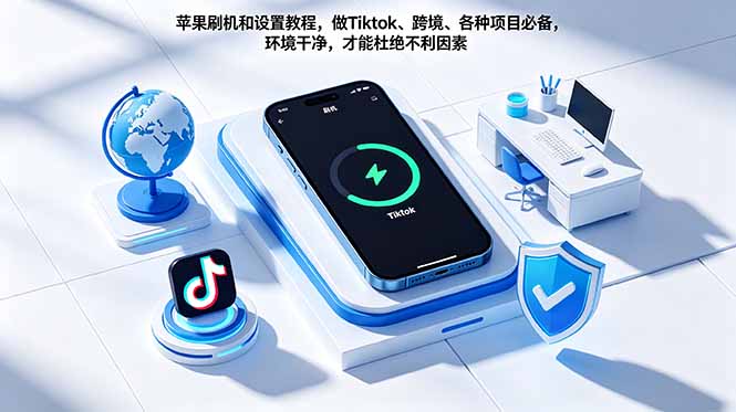 苹果刷机和设置教程，做Tiktok、跨境、各种项目必备，环境干净，才能杜绝不利因素-网创项目