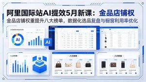 阿里国际站AI提效5月新课：金品店铺权重提升八大榜单，数据化选品复盘与橱窗利用率优化-网创项目