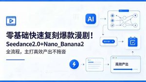 零基础快速复刻爆款漫剧！Seedance2.0+Nano_Banana2全流程，主打高效产出不拖沓-网创项目