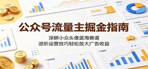 公众号流量主掘金指南：深耕小众头像蓝海赛道，进阶运营技巧轻松放大广告收益-网创项目