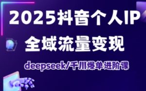 抖音个人IP全域流量变现进阶课，deepseek千川爆单进阶课(更新2026年05月)-网创项目