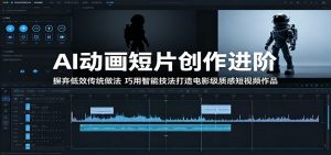 AI动画短片创作进阶：摒弃低效传统做法，巧用智能技法打造电影级质感短视频作品-网创项目