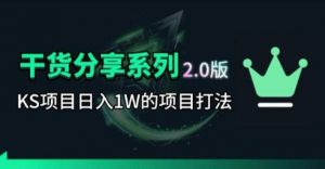 KS项目2.0期-拆本周结1W项目思路，几张图撬动流量群体，真的生猛-网创项目