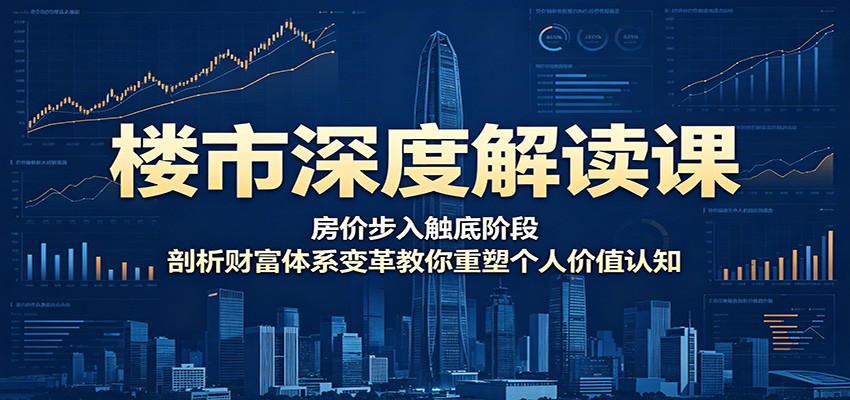 楼市深度解读课：房价步入触底阶段，剖析财富体系变革教你重塑个人价值认知-网创项目