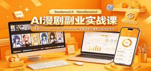 AI漫剧副业实战课：精通Seedance2.0与NanoBanana2零基础复刻爆款实现涨粉变现-网创项目