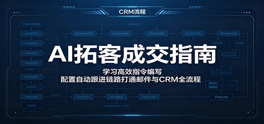 AI拓客成交指南：学习高效指令编写，配置自动跟进链路打通邮件与CRM全流程-网创项目