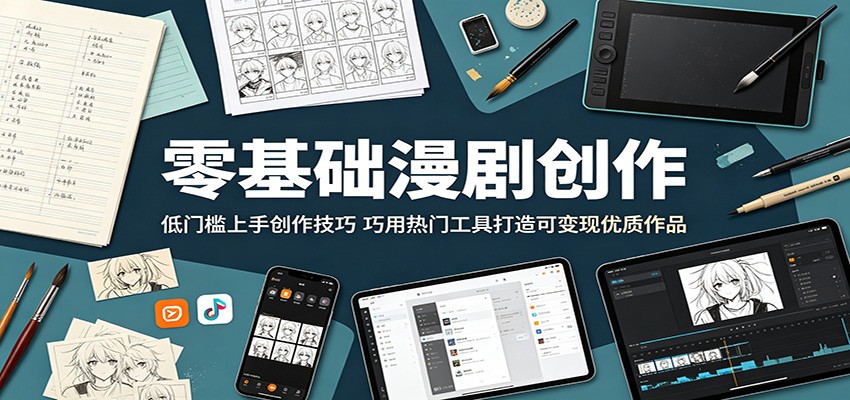 零基础漫剧创作：低门槛上手创作技巧，巧用热门工具打造可变现优质作品-网创项目