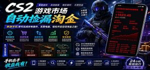 CSGO挂机捡漏项目通过利用游戏饰品交易机制，结合薄凉软件辅助捡漏，实现盈利-网创项目