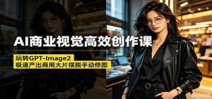 AI商业视觉高效创作课：玩转GPT-Image2，极速产出商用大片摆脱手动修图(更新)-网创项目