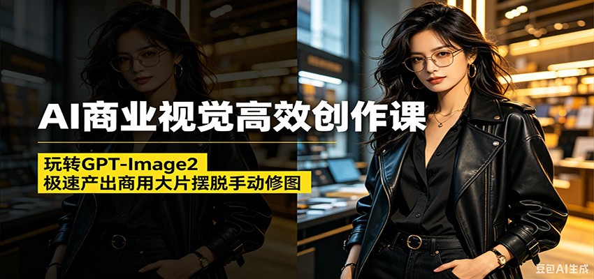 AI商业视觉高效创作课：玩转GPT-Image2，极速产出商用大片摆脱手动修图(更新)-网创项目