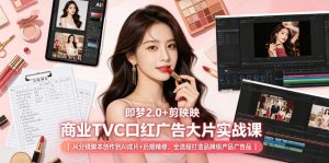 即梦2.0+剪映商业TVC口红广告大片实战课｜从分镜脚本创作到AI成片+后期精修，全流程打造品牌级产品广告-网创项目