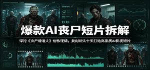 爆款AI丧尸短片拆解：深挖《丧尸清道夫》创作逻辑，复刻玩法快速打造高品质AI影视短片-网创项目