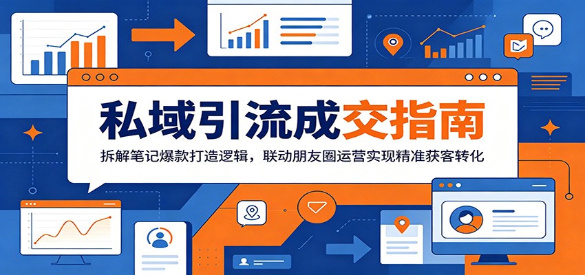私域引流成交指南：拆解笔记爆款打造逻辑，联动朋友圈运营实现精准获客转化-网创项目