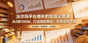 沃尔玛平台增长的实战运营课，从0到100W，打造爆款单品，实现业绩飞跃-网创项目