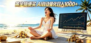 黄金随便买？AI自动外汇量化交易 在家当皇帝 日入1000+-网创项目