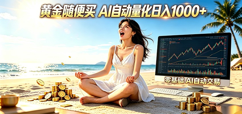 黄金随便买？AI自动外汇量化交易 在家当皇帝 日入1000+-网创项目