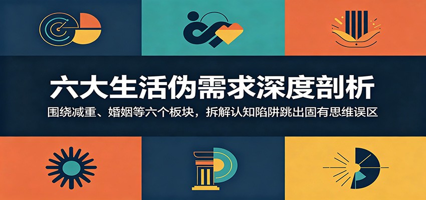 六大生活伪需求深度剖析：围绕减重、婚姻等六个板块，拆解认知陷阱跳出固有思维误区-网创项目