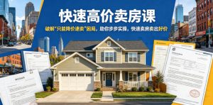 快速高价卖房课，破解“只能降价速卖”困局，助你步步实操，快速卖房卖出好价(更新2026)-网创项目