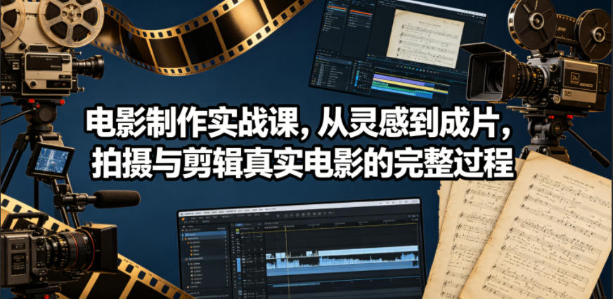 电影制作实战课，从灵感到成片，拍摄与剪辑真实电影的完整过程【原创双语字幕】-网创项目