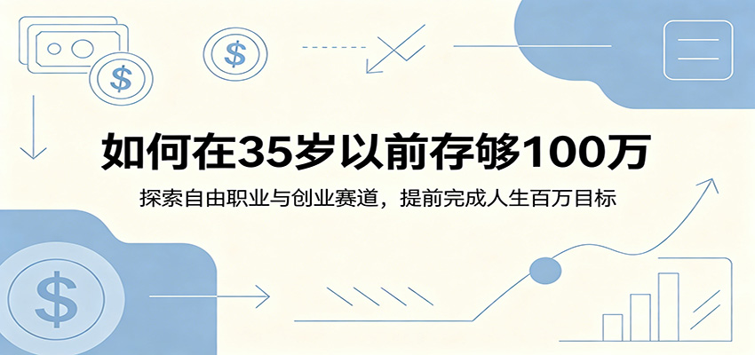 如何在35岁以前存够100万：探索自由职业与创业赛道，提前完成人生百万目标-网创项目