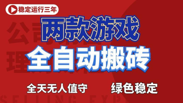 海外游戏全自动搬砖，日入1k+，全天无人值守，绿色稳定！【揭秘】-网创项目