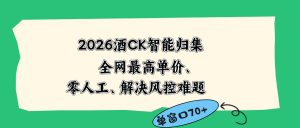 2026最新版酒店CK 智能归集玩法 最高单价、零成本、零人工 操作、解决风控难题-网创项目
