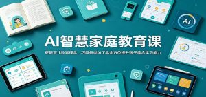 AI智慧家庭教育课：更新育儿教育理念，巧用各类AI工具全方位提升孩子综合学习能力-网创项目