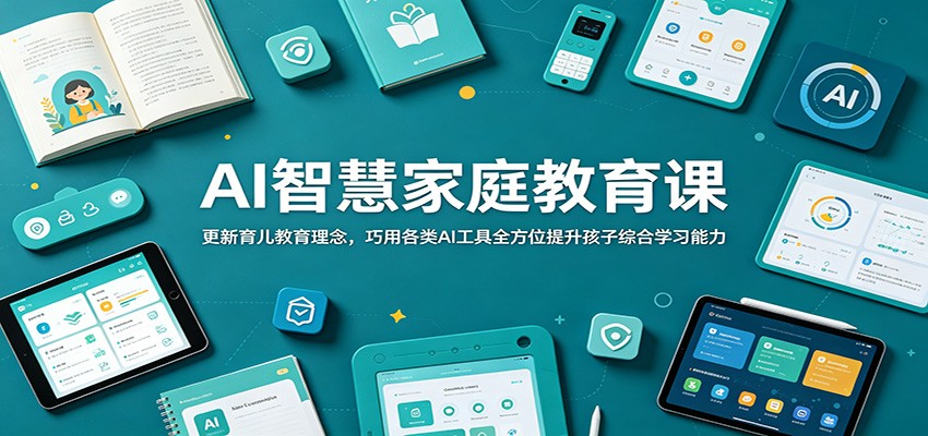 AI智慧家庭教育课：更新育儿教育理念，巧用各类AI工具全方位提升孩子综合学习能力-网创项目