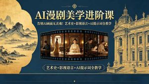 告别AI画面无灵魂!AI漫剧美学进阶课-更新,艺术史+影视语言+AI提示词全教学-网创项目