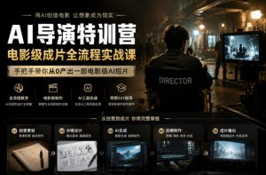 AI导演特训营,电影级成片全流程实战课,手把手带你从0产出一部电影级AI短片-网创项目