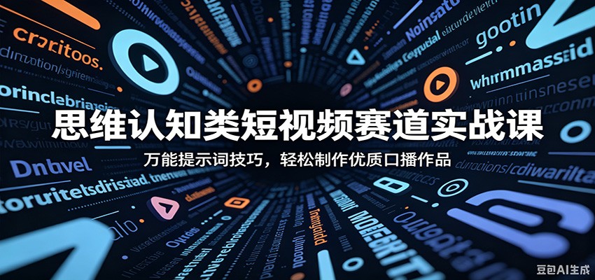思维认知类短视频赛道实战课：万能提示词技巧，轻松制作优质口播作品-网创项目