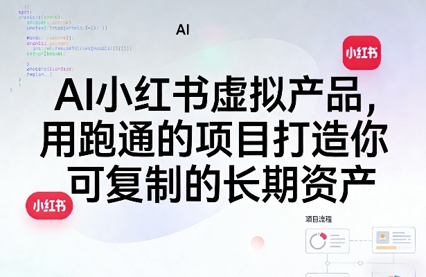 AI小红书虚拟产品，用跑通的项目打造你可复制的长期资产(更新)-网创项目