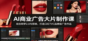 AI商业广告大片制作课：结合即梦2.0与剪映，打造口红TVC品牌级广告作品-网创项目